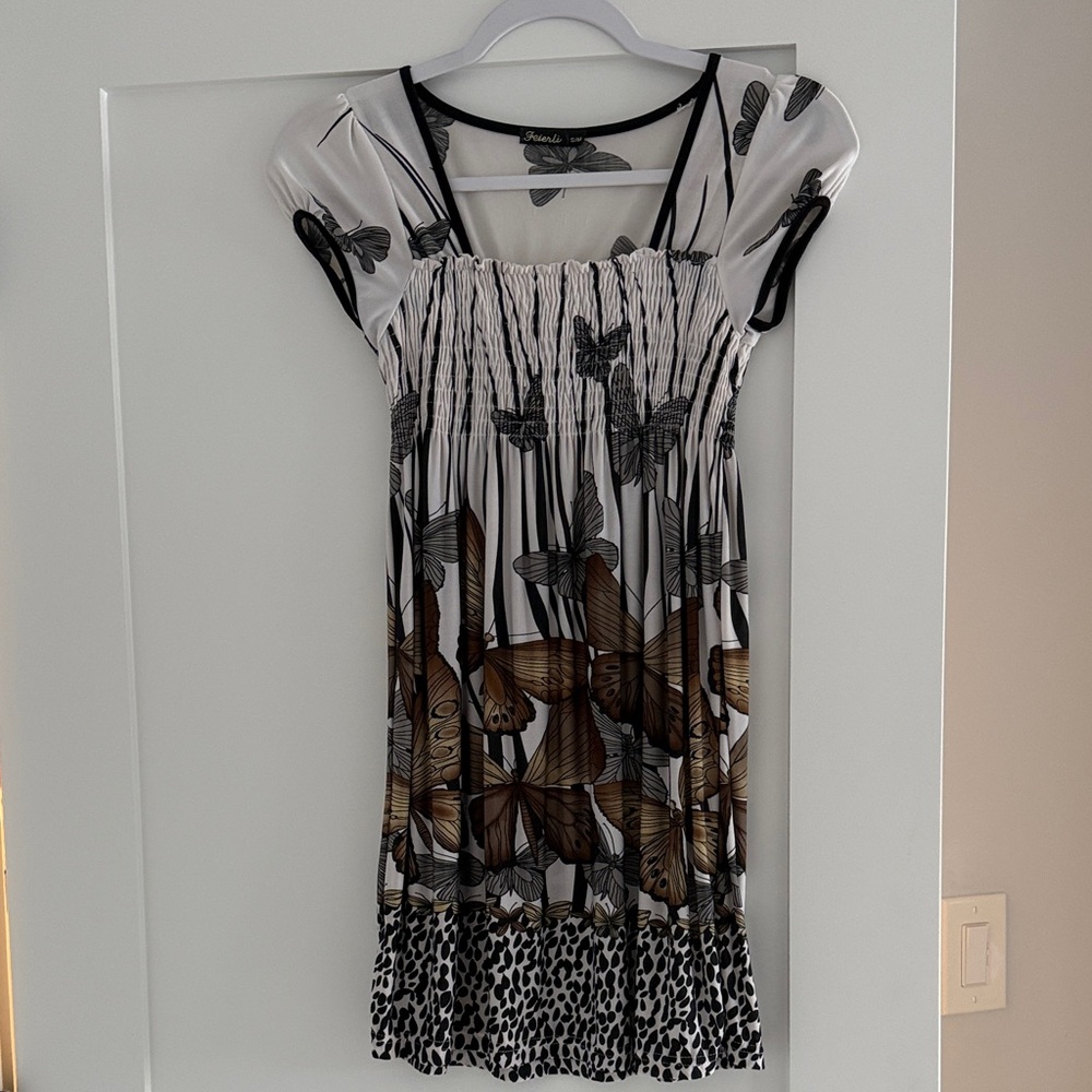 Elegant Butterfly Print Dress